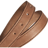 DEPECHE Læderbælte i klassisk look Belt 014 Cognac