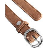 DEPECHE Læderbælte i klassisk look Belt 014 Cognac