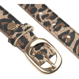DEPECHE Læderbælte i klassisk look Belt 082 Leopard