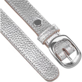 DEPECHE Læderbælte i klassisk look Belt 098 Silver