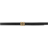 DEPECHE Læderbælte med smukt bæltespænde Belt 099 Black