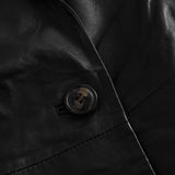 Depeche leather wear Lang læderblazer jakke i blød og lækker kvalitet Jacket 099 Black