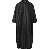 Lang Tielde læderskjorte i blød kvalitet / 50824 - Black - DEPECHE