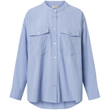 Langærmet oversize Fay skjorte / 100012 - Blue - DEPECHE