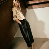 Depeche leather wear Lauren 7/8 dels skindbuks Pants 099 Black