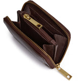 DEPECHE Lille enkel pung i blødt skind Purse / Credit card holder 106 Coffee