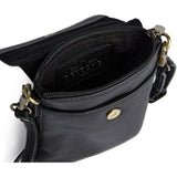 DEPECHE Mobiltaske i blødt læder Mobilebag 154 Black/Brass