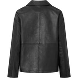 Moderne Leah biker læderjakke med flotte detaljer / 50854 - Black/Gold - DEPECHE