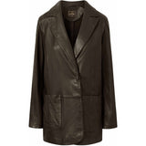Depeche leather wear Must-have Maya læderblazer jakke i blød kvalitet Blazer 214 Dark Chocolate