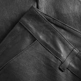 Depeche leather wear Musthave RW Caroline chino læderbuks i strækkvalitet Pants 099 Black