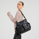 DEPECHE Powerfield shopper i lammeskind Shopper 099 Black