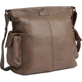 Powerfield shopper i lammeskind / 17062 - Dark Taupe - DEPECHE