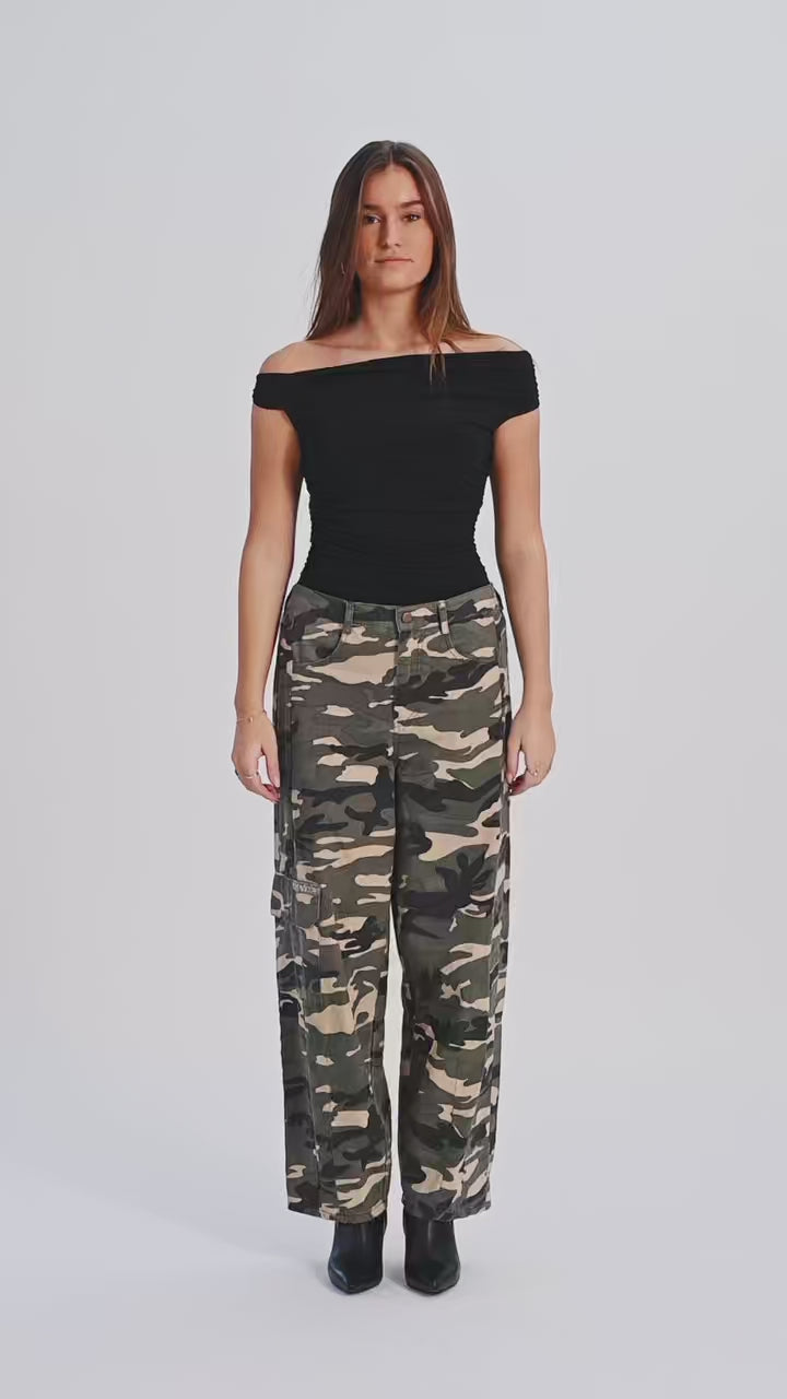 Depeche Clothing Pacy camo barell buks Pants 234 Khaki Printed