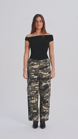 Depeche Clothing Pacy camo barell buks Pants 234 Khaki Printed