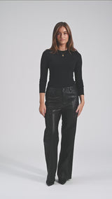 Depeche leather wear Boa skindbukser - fuld længde (HW) Pants 099 Black (Nero)