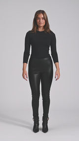 Depeche leather wear Musthave Aya HW skindleggings i blød og strækkvalitet Pants 099 Black (Nero)