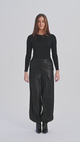 Depeche leather wear Ella ballon bukser i blødt lammeskind Pants 099 Black