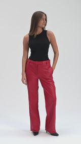 Depeche leather wear Adele skindbuks Pants 043 Red