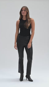 Depeche leather wear Alizza 7/8 skindbuks Pants 099 Black