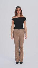 Depeche leather wear Ava ruskindsbukser Pants 329 Light Sand