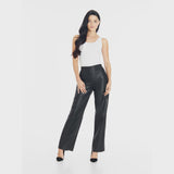 Depeche leather wear Alicia RW skindbuks med lige ben Pants 099 Black