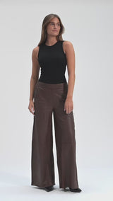 Depeche leather wear Lauren MW Full Lenght Skindbuks Pants 106 Coffee