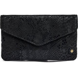 DEPECHE Pung/bæltetaske i blødt læder og tidløst design Purse / Credit card holder 142 Black Snake