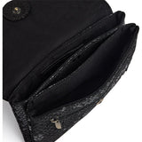 DEPECHE Pung/bæltetaske i blødt læder og tidløst design Purse / Credit card holder 142 Black Snake