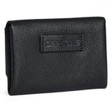 Pung/kreditkortholder i blødt læder / 16040 - Black/Brass - DEPECHE