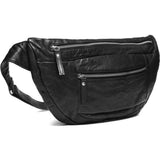 DEPECHE Rummelig bumbag i kvalitetsskind Bumbag 099 Black
