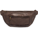 DEPECHE Rummelig læder bumbag Bumbag 068 Winter brown