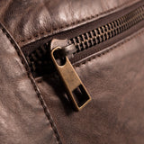 DEPECHE Rummelig læder bumbag Bumbag 068 Winter brown