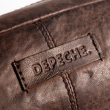 DEPECHE Rummelig læder bumbag Bumbag 068 Winter brown