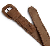 DEPECHE Ruskindsbælte med ovalt spænde Belt 327 Dark Camel