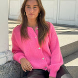 Sarah alpaca strik cardigan / 100376 - Pink - DEPECHE
