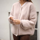 Sarah alpaca strik cardigan / 100376 - Sand - DEPECHE