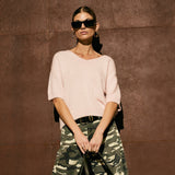 Sarah Alpaca v - neck strik / 100428 - Dusty Rose - DEPECHE