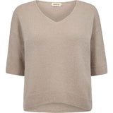 Sarah Alpaca v - neck strik / 100428 - Sand - DEPECHE