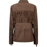 Sharon Frynse Ruskindskjorte / 51504 - Walnut Brown - DEPECHE