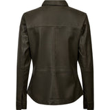 Sharon skindskjorte / 50112 - Dark Khaki - DEPECHE