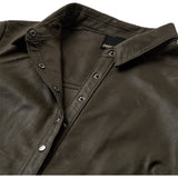 Sharon skindskjorte / 50112 - Dark Khaki - DEPECHE