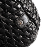 DEPECHE Shopper skindtaske dekoreret med flet Shopper 099 Black