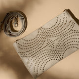 DEPECHE Skind clutch med nitter Clutch 202 Vanilla