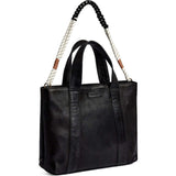 Skind shopper med boho rebrem / 16908 - Black - DEPECHE