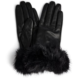 Skindhandsker med faux fur / 17118 - Black - DEPECHE