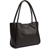 Skuldertaske i koskind med tube - stropper / 16924 - Dark brown - DEPECHE