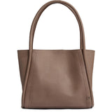 Skuldertaske i koskind med tube - stropper / 16924 - Taupe - DEPECHE