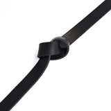DEPECHE Smalt klassisk skindbælte Belt 154 Black/Brass