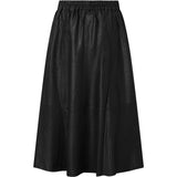Depeche leather wear Smuk Elinor lædernederdel med elastik på bagsiden Skirt 099 Black
