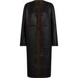 Smuk Zita 2 i 1 skindjakke / 51328 - Dusty Brown/ Black combi - DEPECHE